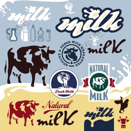 牛奶广告素材设计