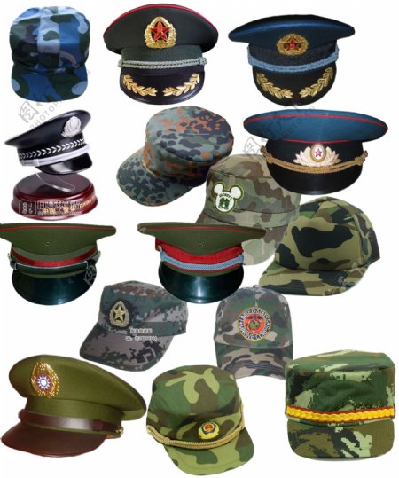 各种军人帽子各种军人帽子PSD