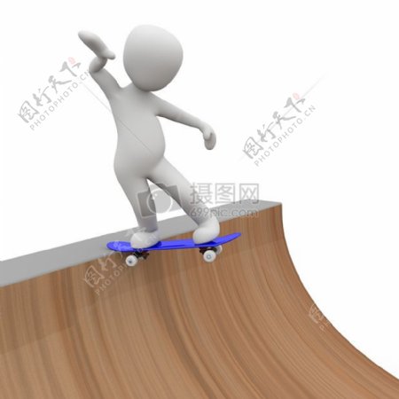 3D小人滑板