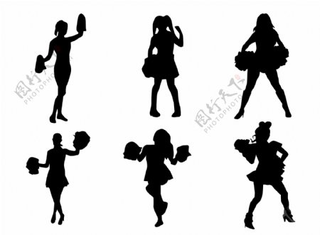 CheerleaderSilhouette矢量