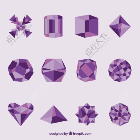 紫色的几何形状