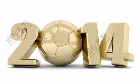 2014足球创意金属字体图片