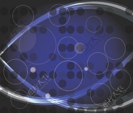 深蓝色圆圈网络设计元素艺术载体背景图案