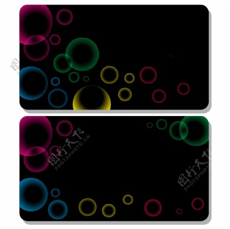 彩色泡沫的礼品卡设计元素图案背景矢量