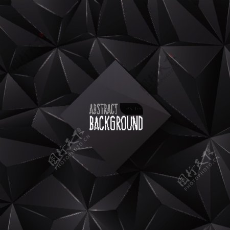 黑色立体几何背景矢量素材