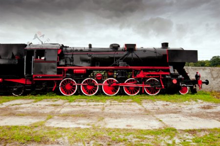 黑红火车图片