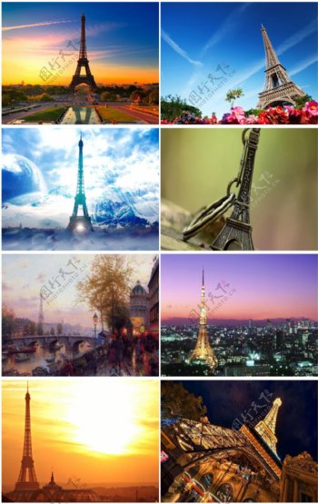 巴黎铁塔背景图