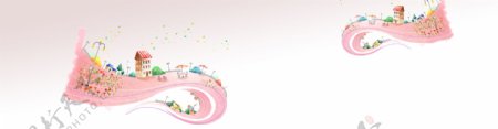 粉色淘宝海报背景图片28