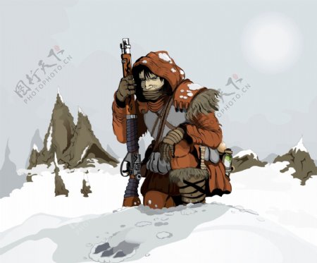 雪的猎人