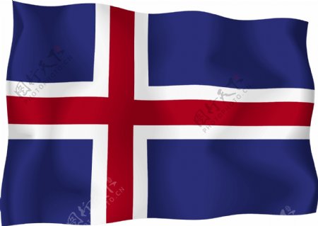 冰岛国旗矢量