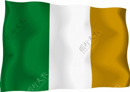爱尔兰国旗矢量
