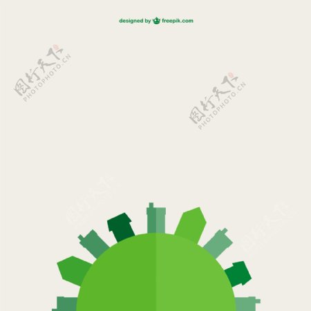 绿色城市平面设计