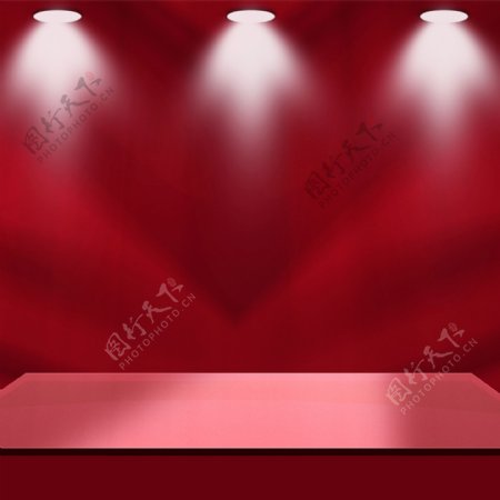 红色舞台主图背景