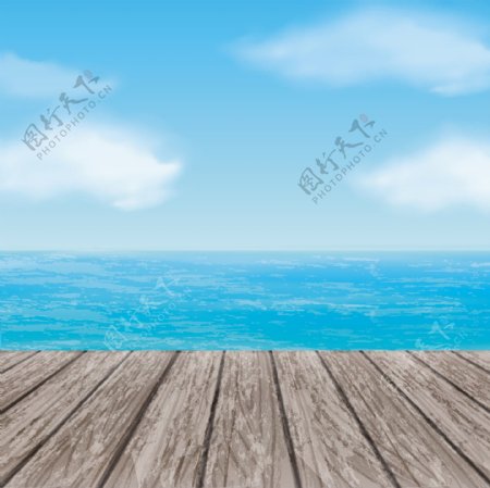 海边的木板