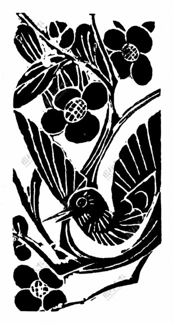花鸟图案元明时代图案中国传统图案140