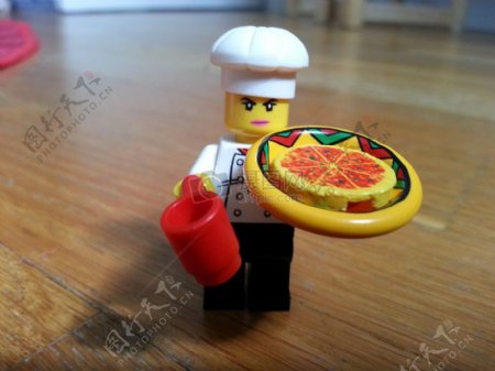 可爱的比萨厨师玩具