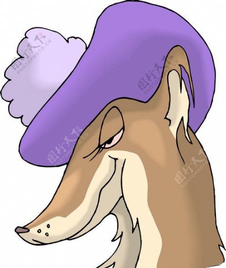 位图动物狐狸帽子色彩免费素材