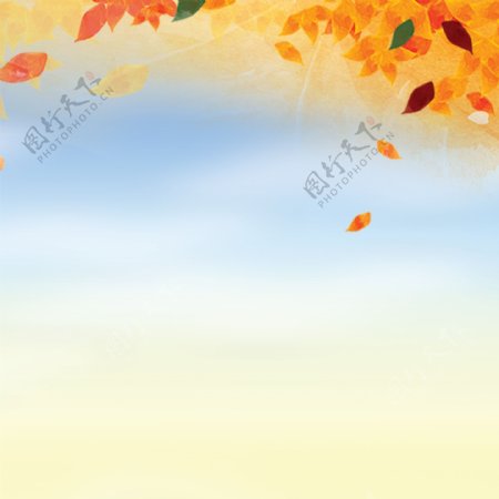 手绘秋季背景