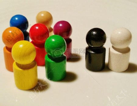 彩色的木制玩具