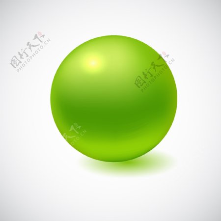 绿色3D球矢量素材