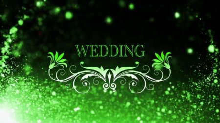 绿色清新浪漫婚礼背景动态视频素材