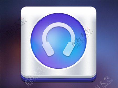 网页UI音乐耳机icon图标设计