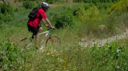 山地自行车骑行视频素材