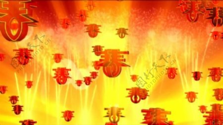 新春喜庆中国红背景循环视频素材