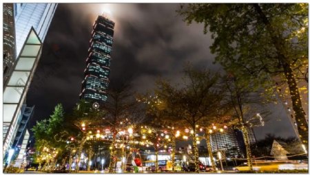 台北城市节日夜景视频素材