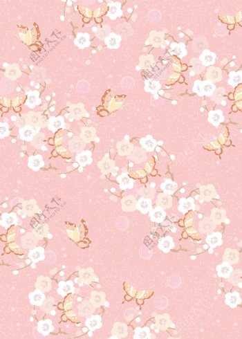 粉色花纹图案背景