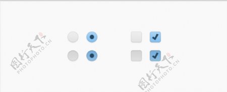 蓝色网页勾选框复选框图标设计