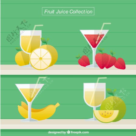 平面设计中的果汁分类