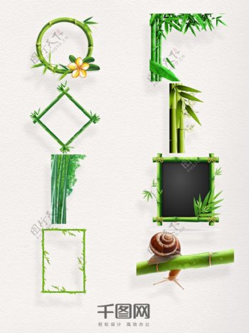 多款经典绿色竹子图片