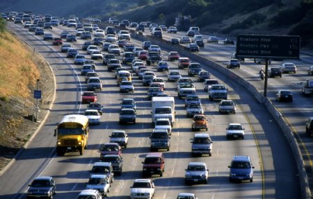 洛杉矶高速公路堵车