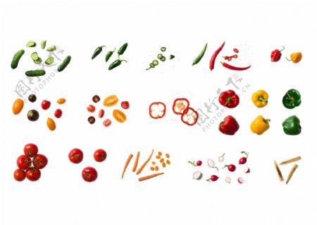 各种美味的水果蔬菜厨房餐饮辣椒