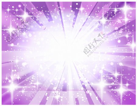 紫色光线星星矢量素材