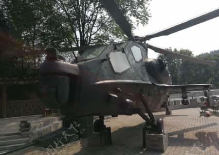 武装直升机飞机特写