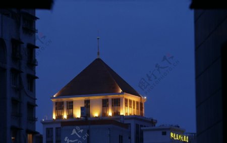 五洲大酒店楼顶灯饰