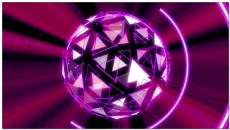 紫色玻璃球三角形亮彩视频素材