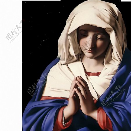 圣玛丽祈祷像免抠png透明素材