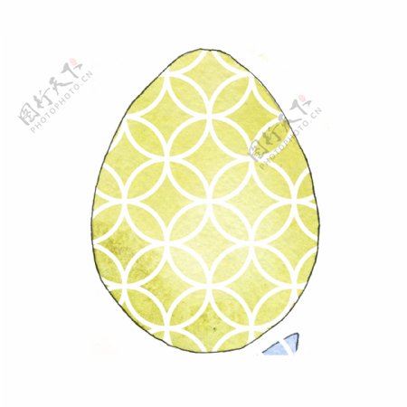 黄色手绘彩蛋万圣节透明装饰素材