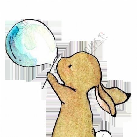 兔子卡通手绘图案