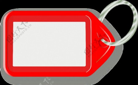 空白红色边框吊牌免抠png透明素材