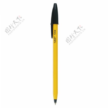 黑色笔筒黄色圆珠笔免抠png透明素材