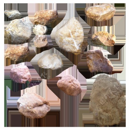 多种石头png元素素材