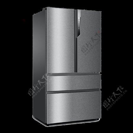银灰色冰箱免抠png透明图层素材