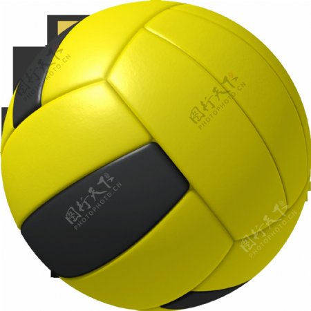 黄色排球免抠png透明图层素材
