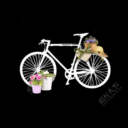 精美自行车婚礼元素