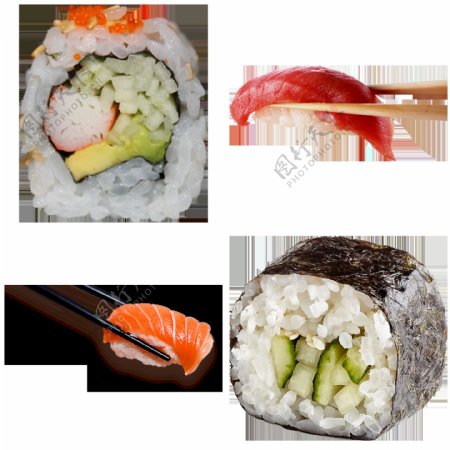 四块寿司免抠png透明图层素材