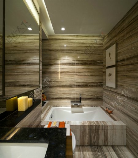 现代简约浴室室内装修设计效果图